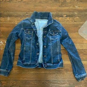 dark blue jean jacket